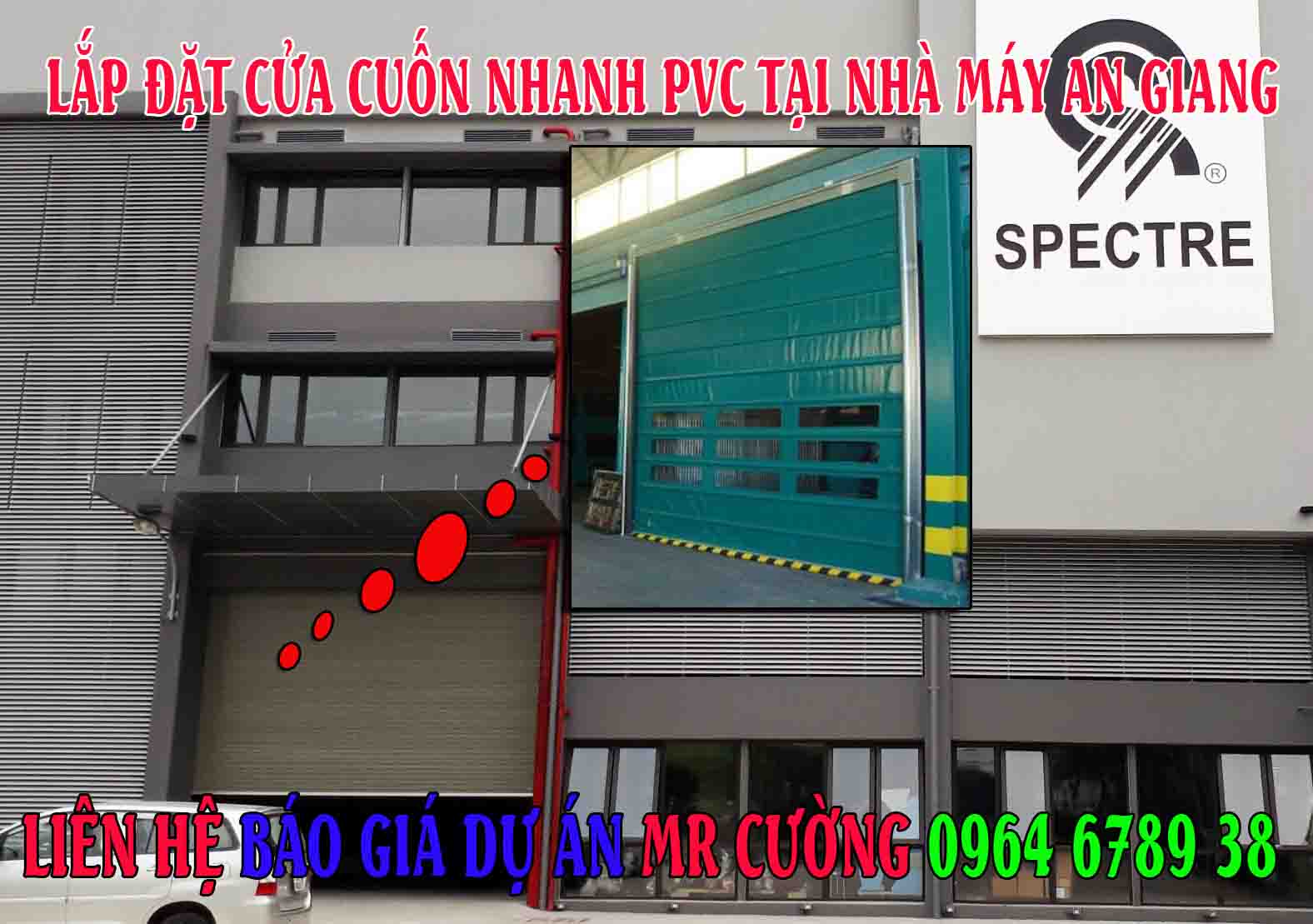 Lắp đặt cửa cuốn nhanh PVC tại Bình Hòa An Giang